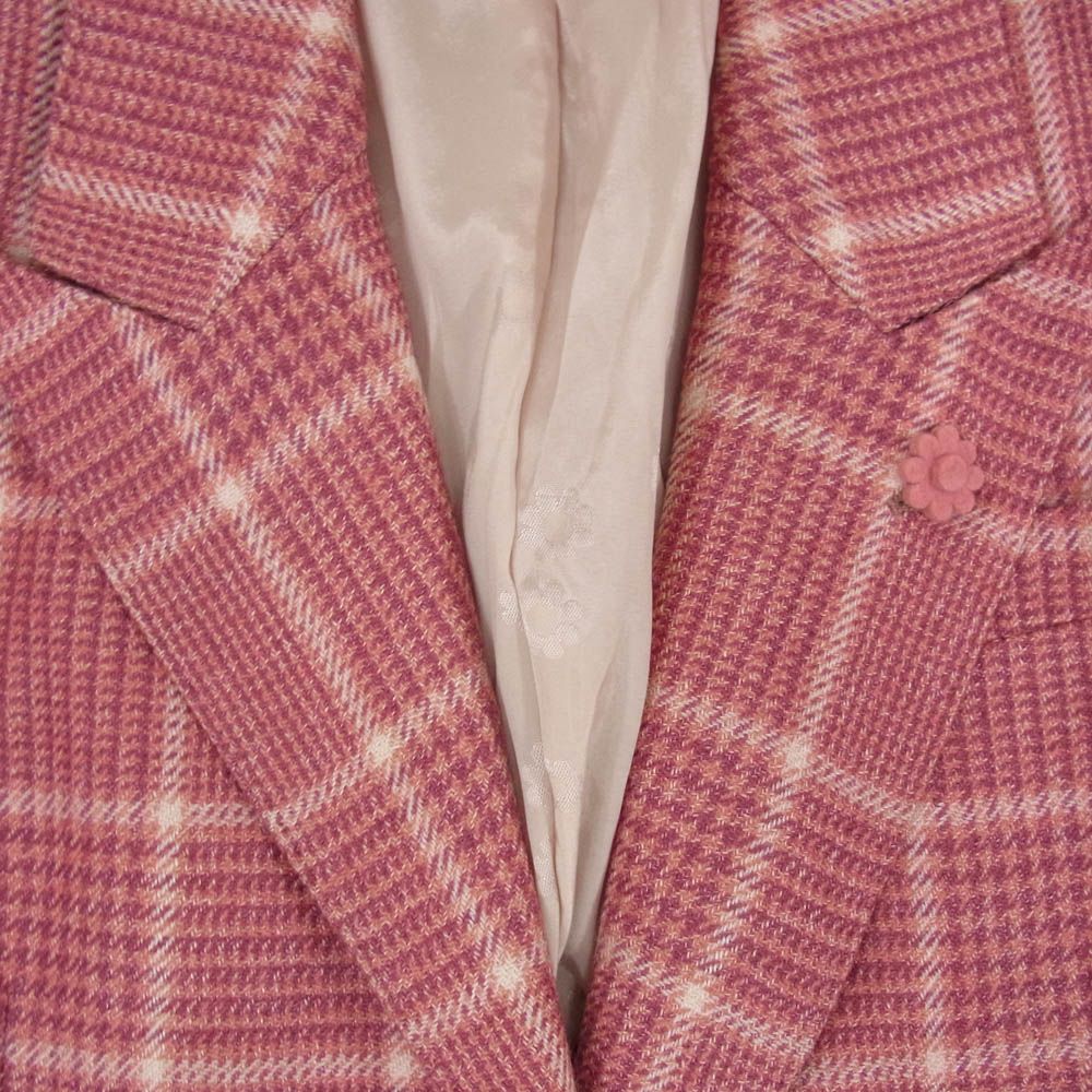 LARDINI ラルディーニ ブートニエール付き ウール リネン グレン