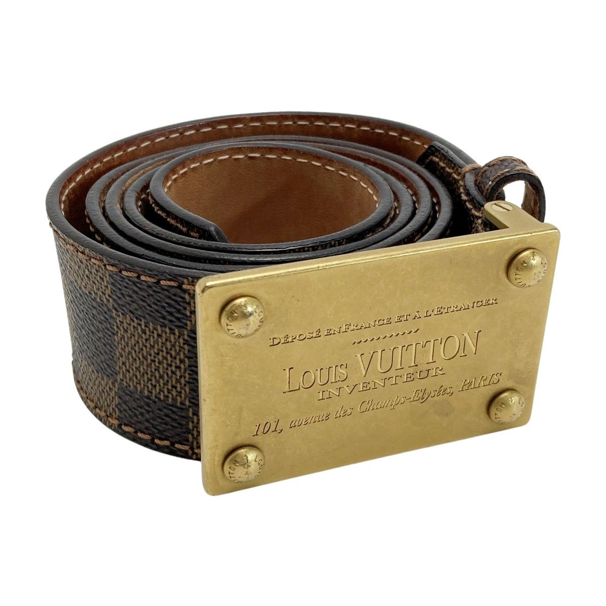 ルイヴィトン ダミエ　ベルト　レディース　ゴールド 楽天市場】LOUIS VUITTON ルイ ヴィトン ダミエ アズール サンチュール