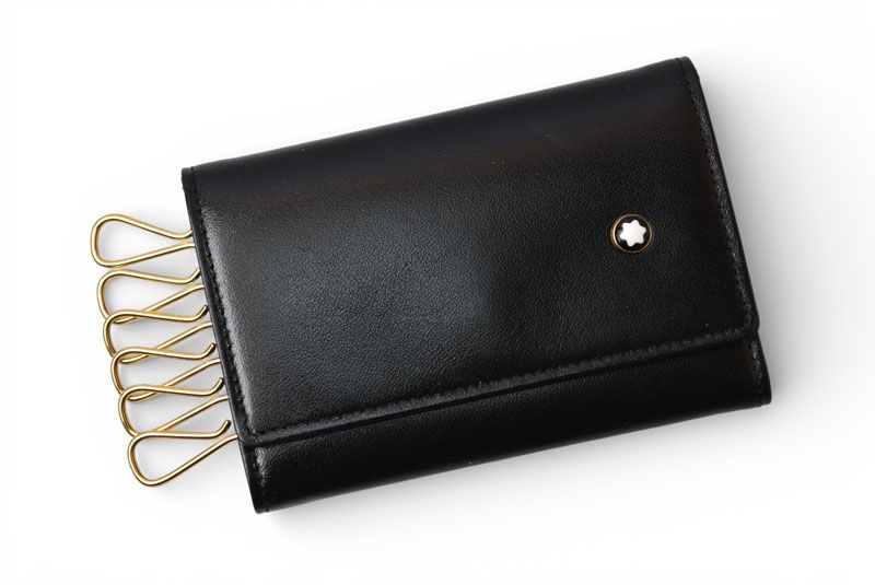 モンブラン キーケース/キーホルダー MONTBLANC 6連 ブラック/ゴールド