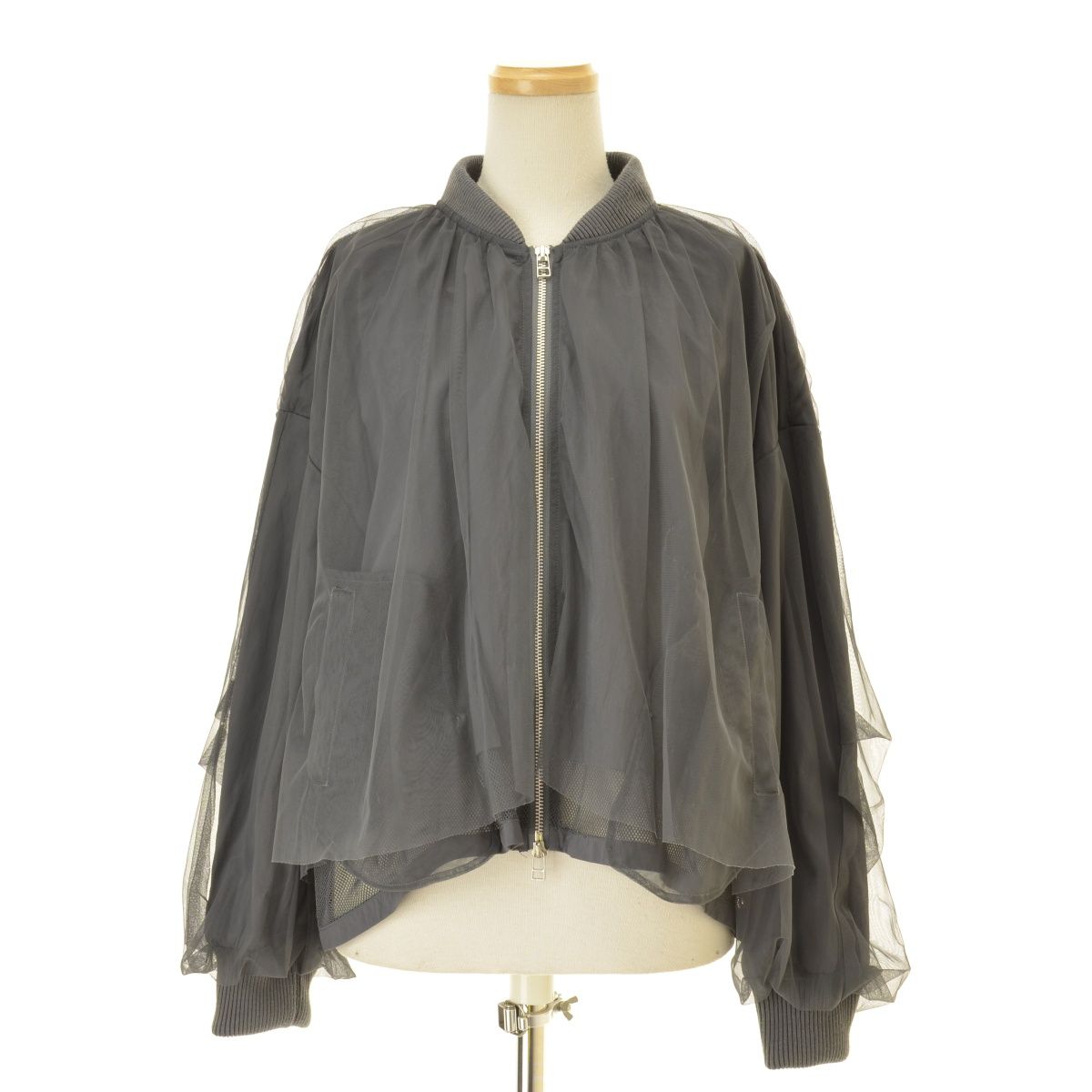 AULAAILA】25SS 1251-02005 メッシュコンビネーションチュール