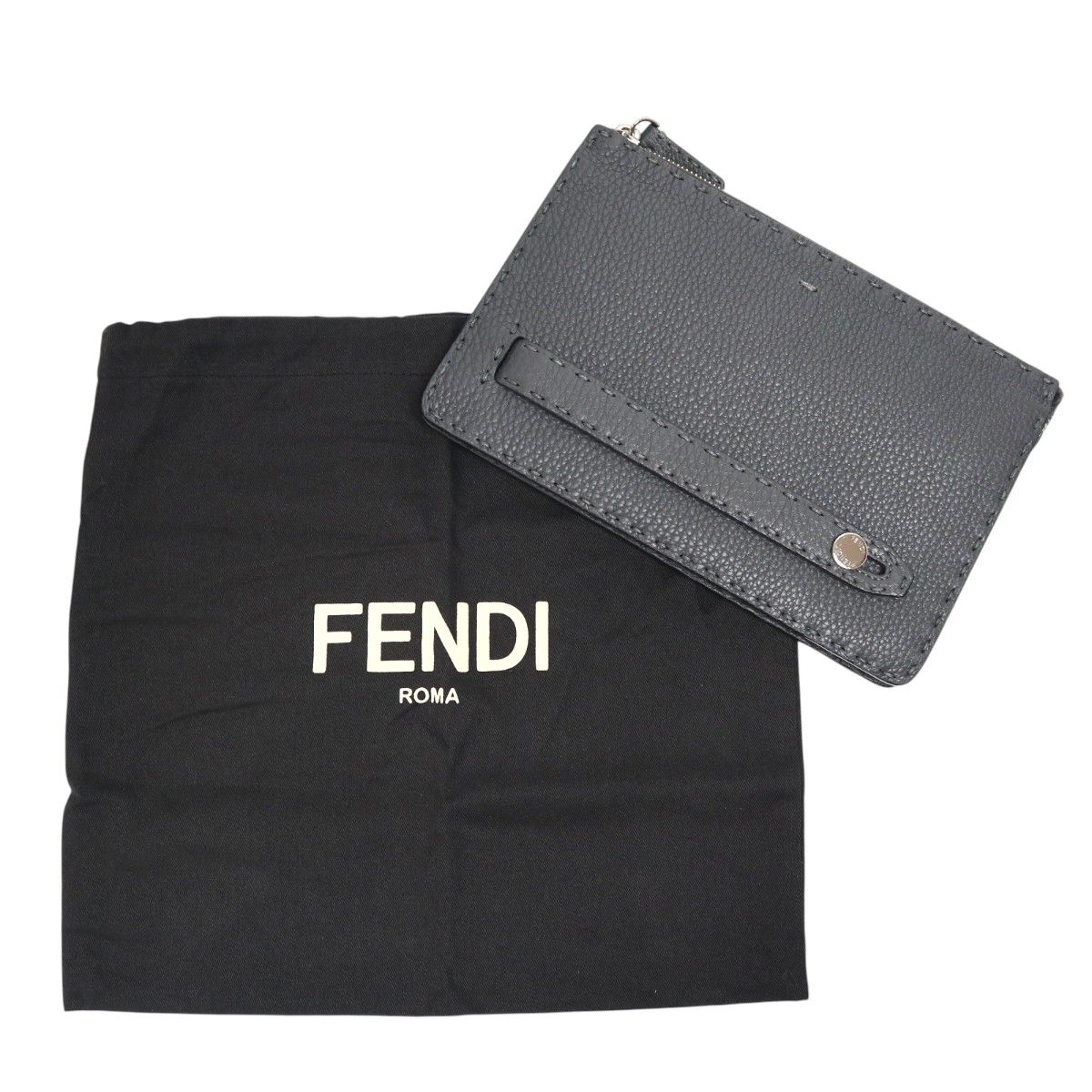 美品 FENDI フェンディ セレリア レザー クラッチバッグ セカンド
