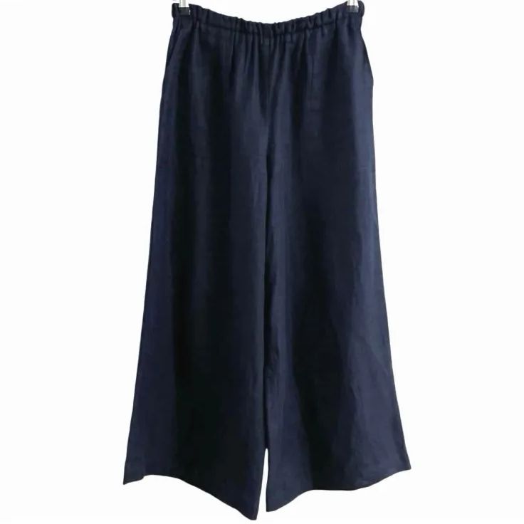 登美 群言堂 石見銀山 リネン 麻 ワイドパンツ - メルカリ