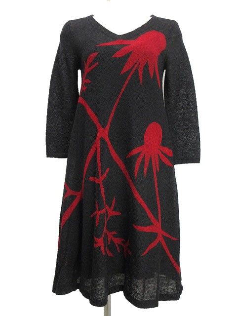 シビラ SYBILLA ニット ワンピース モヘヤ ウール M ブラック 黒