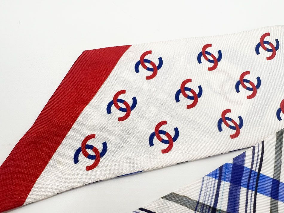 CHANEL シャネル ヘアバンド ツイリー スカーフ リボン バンドー