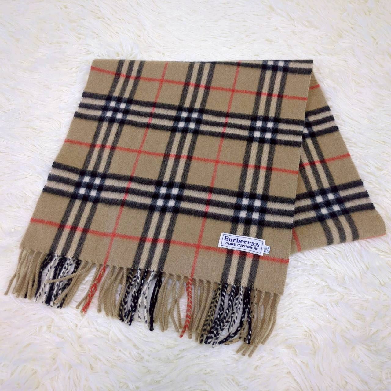 バーバリーズ バーバリー マフラー カシミヤ100％ ノバチェック