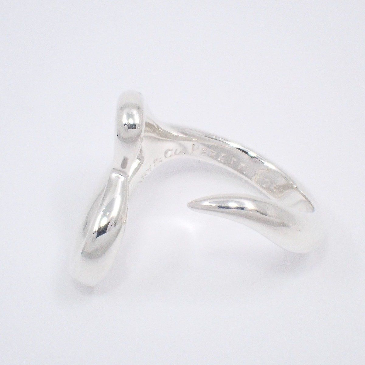 ティファニー　オープンハート　リング　12号　シルバー 美品】TIFFANY＆Co. ティファニー オープンハート リング 指輪