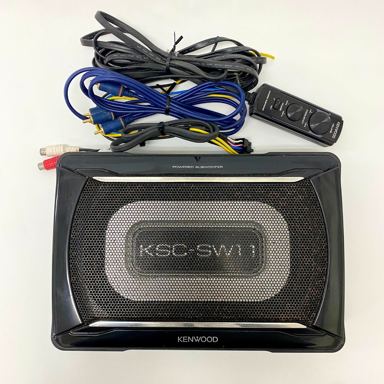 ケンウッド RCA チューンアップサブウーファーシステム KSC-SW11 楽天市場】ケンウッド KSC-SW11 最大出力150Wアンプ内蔵 20×12cm