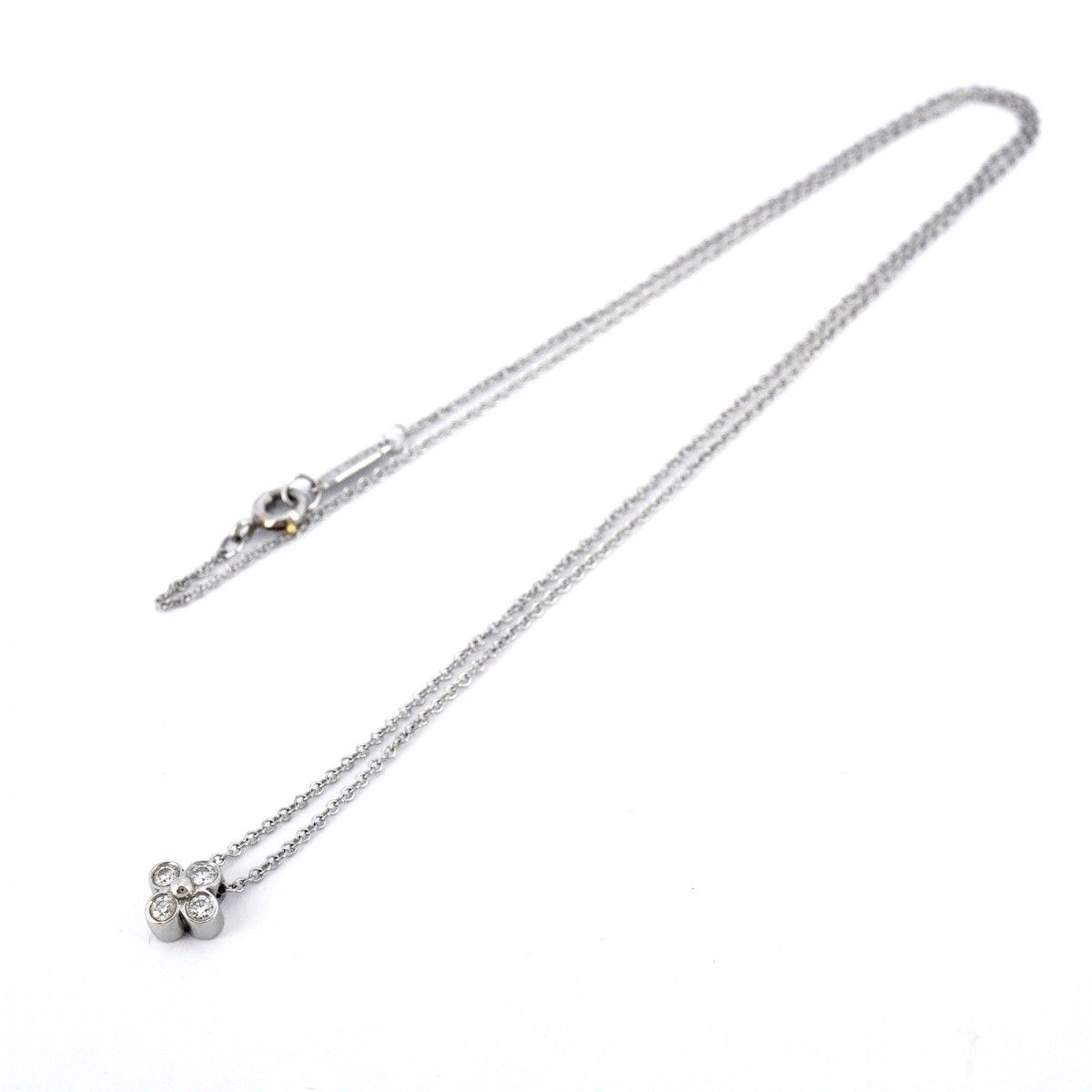 5jpb0533】ティファニー ネックレス ベゼルセット/フラワー 4PD Pt950