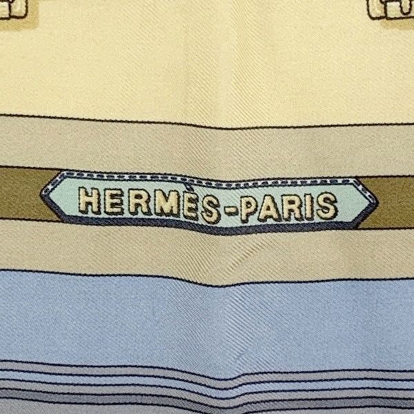 HERMES エルメス スカーフ チーフ カレ45 ベルト柄 シルク 絹