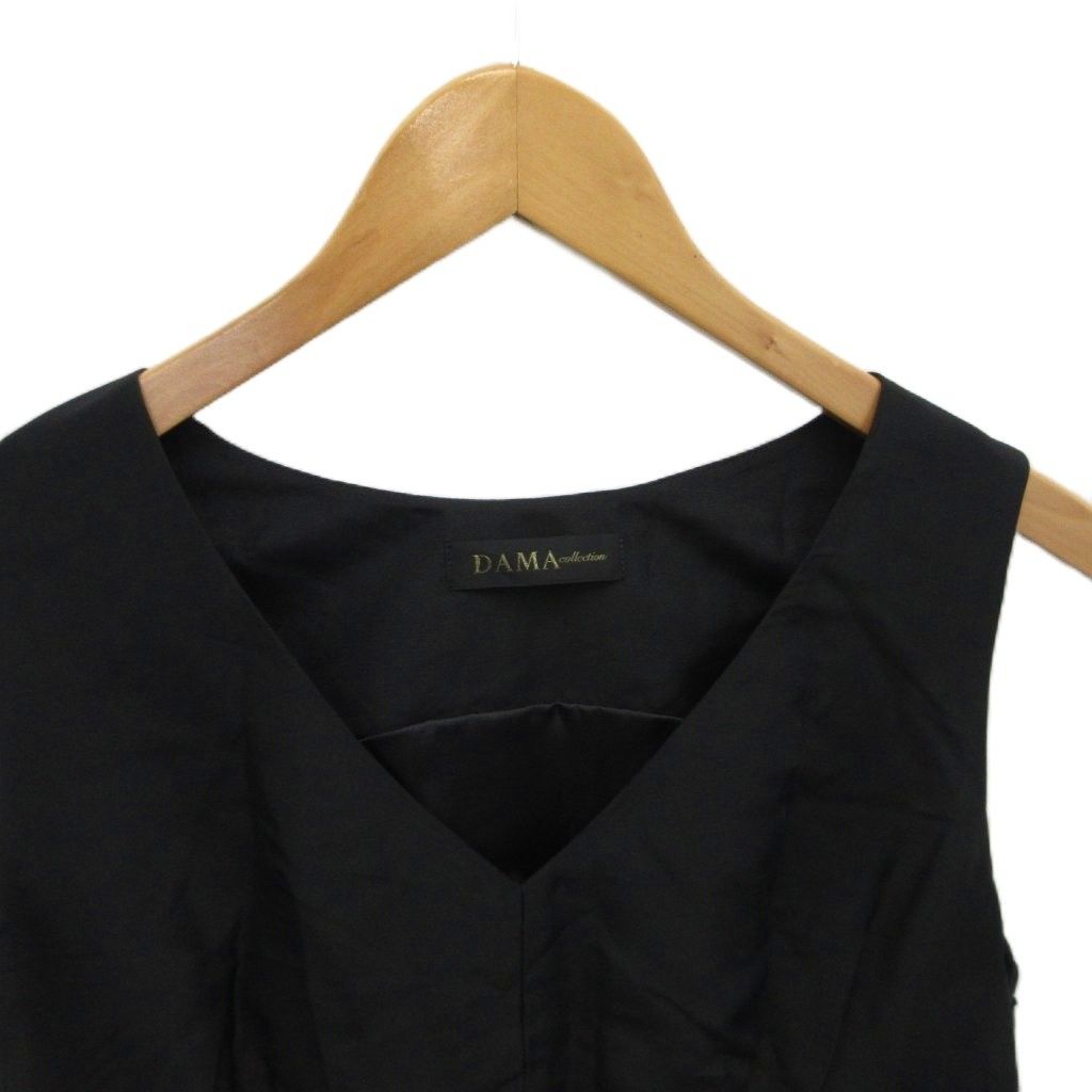 ダーマコレクション シルク100% ノースリーブ カシュクール ワンピース S ダーマコレクション dama collection シルクワンピース ノースリーブ