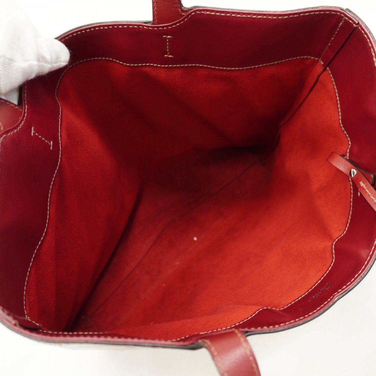 5pd5418】カルティエ トートバッグ ハッピーバースデー レザー