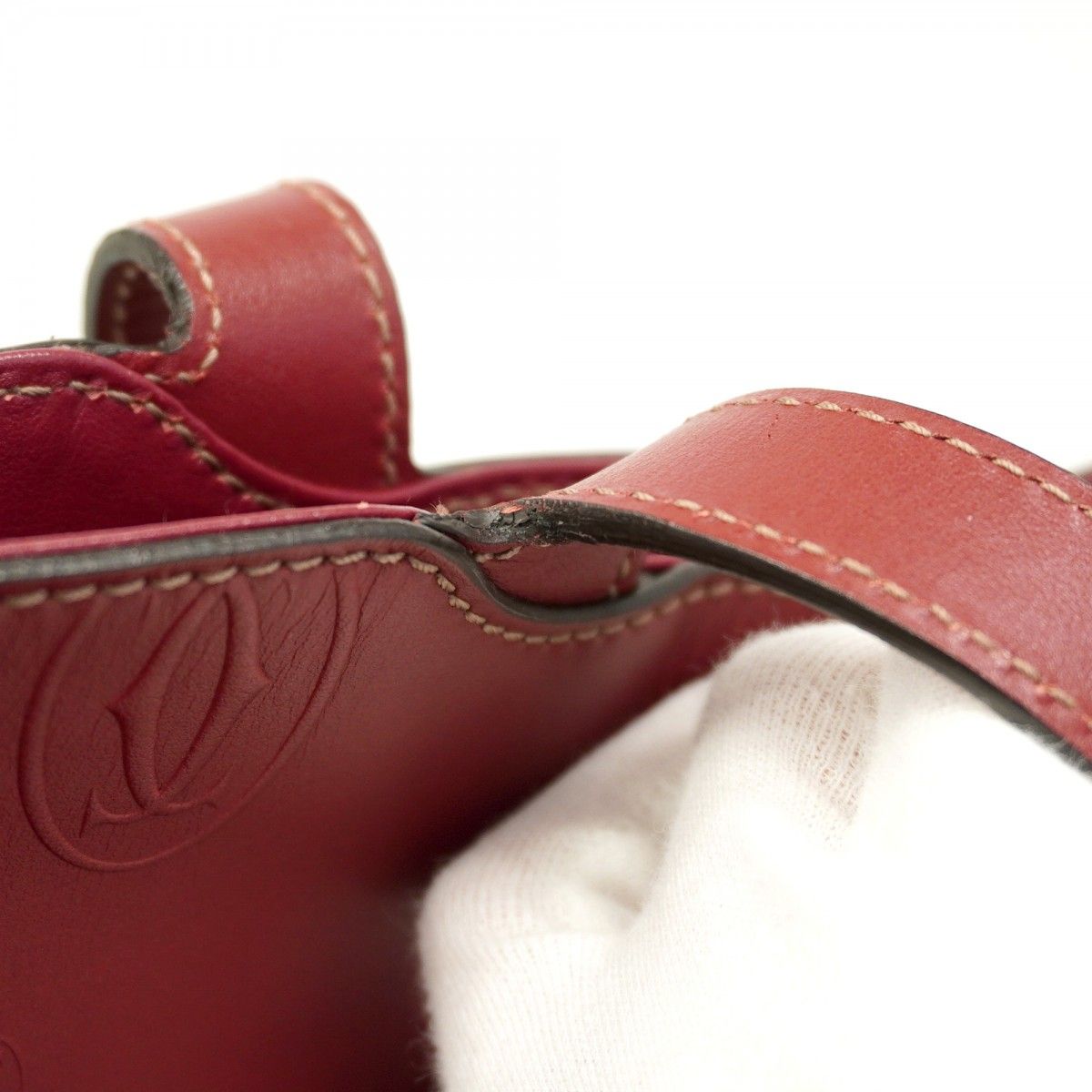 5pd5418】カルティエ トートバッグ ハッピーバースデー レザー