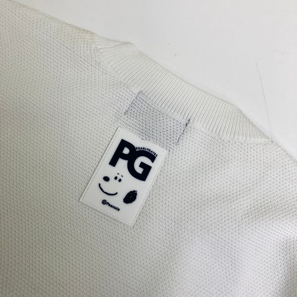 【新品タグ付】パーリーゲイツ×PEANUTS セーター 白 ニット 2024年 PEARLY GATES（パーリーゲイツ） パーリーゲイツ×PEANUTS セーター 白
