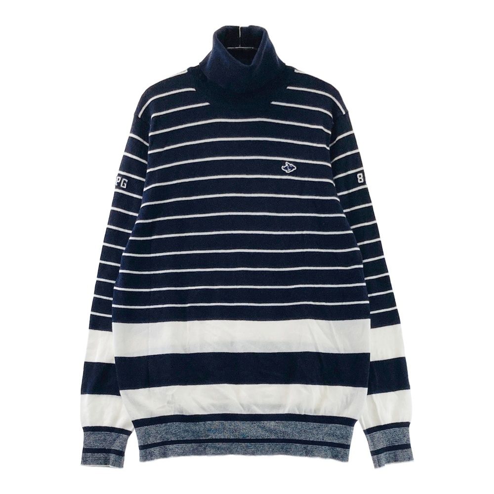 パーリーゲイツ　ニット　ハイネック　タートルネック　セーター　紺　ネイビー　6 パーリーゲイツ ニット ハイネック タートルネック セーター 紺