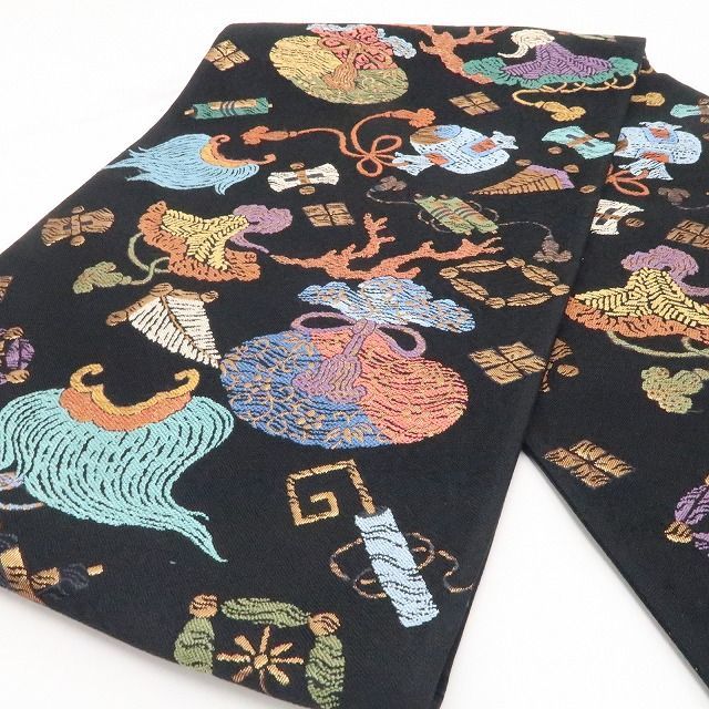 ❁tomihisa❁美品 お正月 宝尽くし 着物 正絹“目にも楽しくお宝