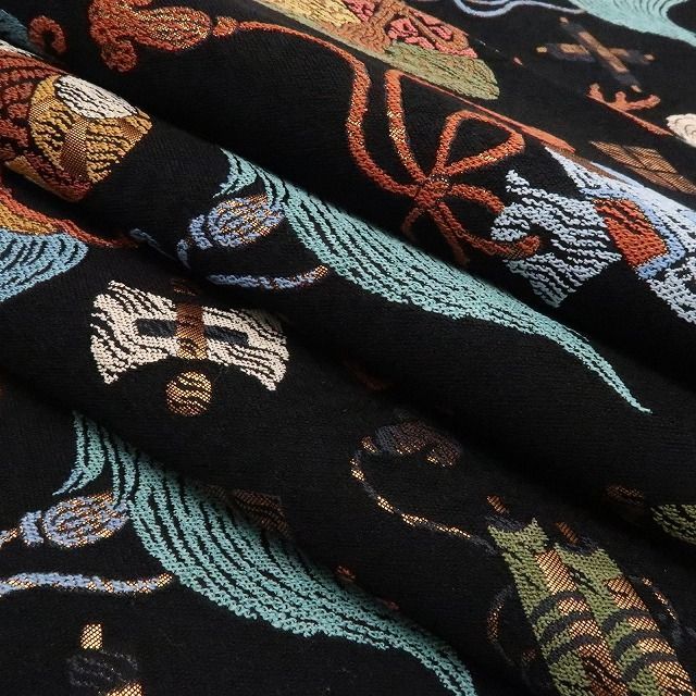 鈴乃屋　宝尽くし　高級六通袋帯　落ち着いた色味　結婚式　お正月　お祝い事に 鈴乃屋 宝尽くし 高級六通袋帯 落ち着いた色味 結婚式 お正月 お祝い事