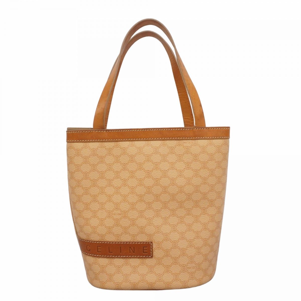 ☆SALE【5pb2499】セリーヌ トートバッグ マカダム PVC ブラウン