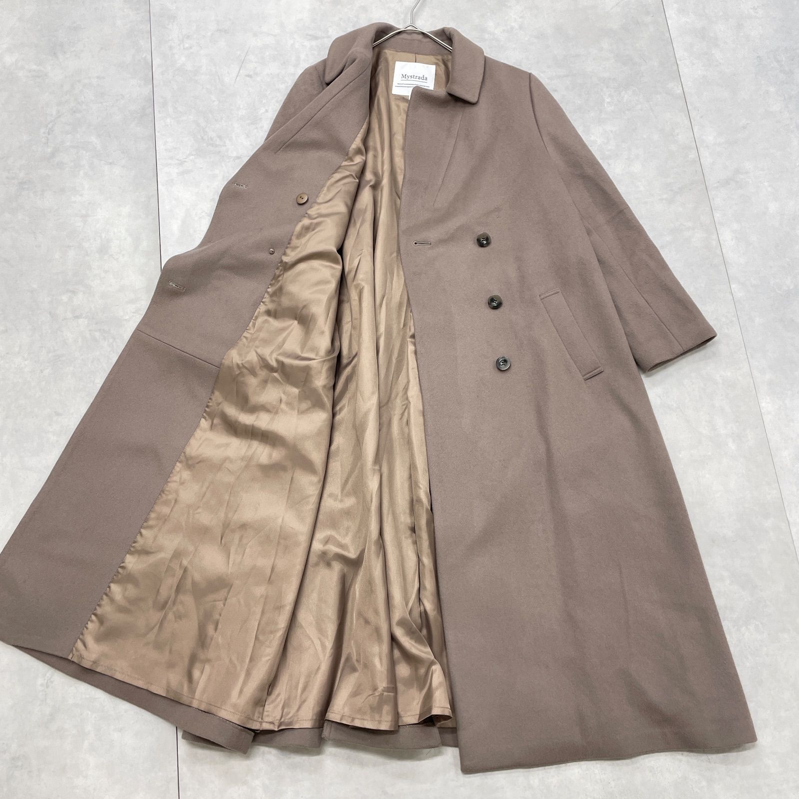 Mystrada マイストラーダ ロングコート チェスター ダブル ベルト