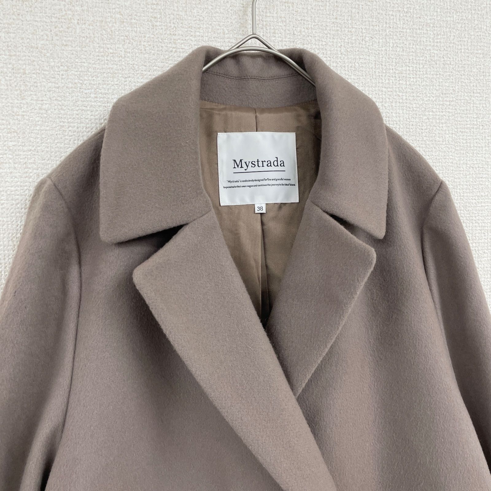 Mystrada マイストラーダ ロングコート チェスター ダブル ベルト