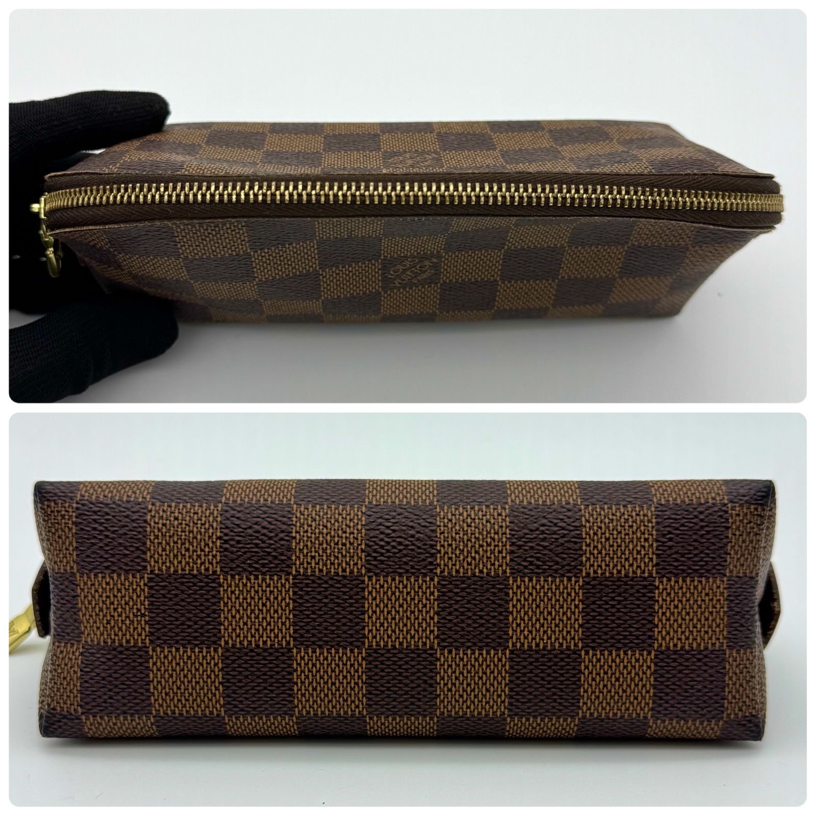 ルイヴィトン ダミエ エベヌ コスメティックポーチ D14 ポシェット・コスメティック PM ダミエ・エベヌ｜ルイ・ヴィトン 公式