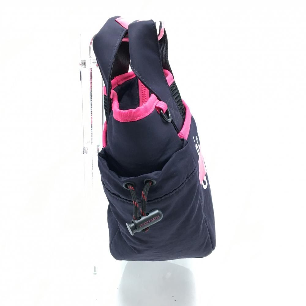 超美品】パーリーゲイツ カートバッグ ネイビー×ピンク アンチロゴ