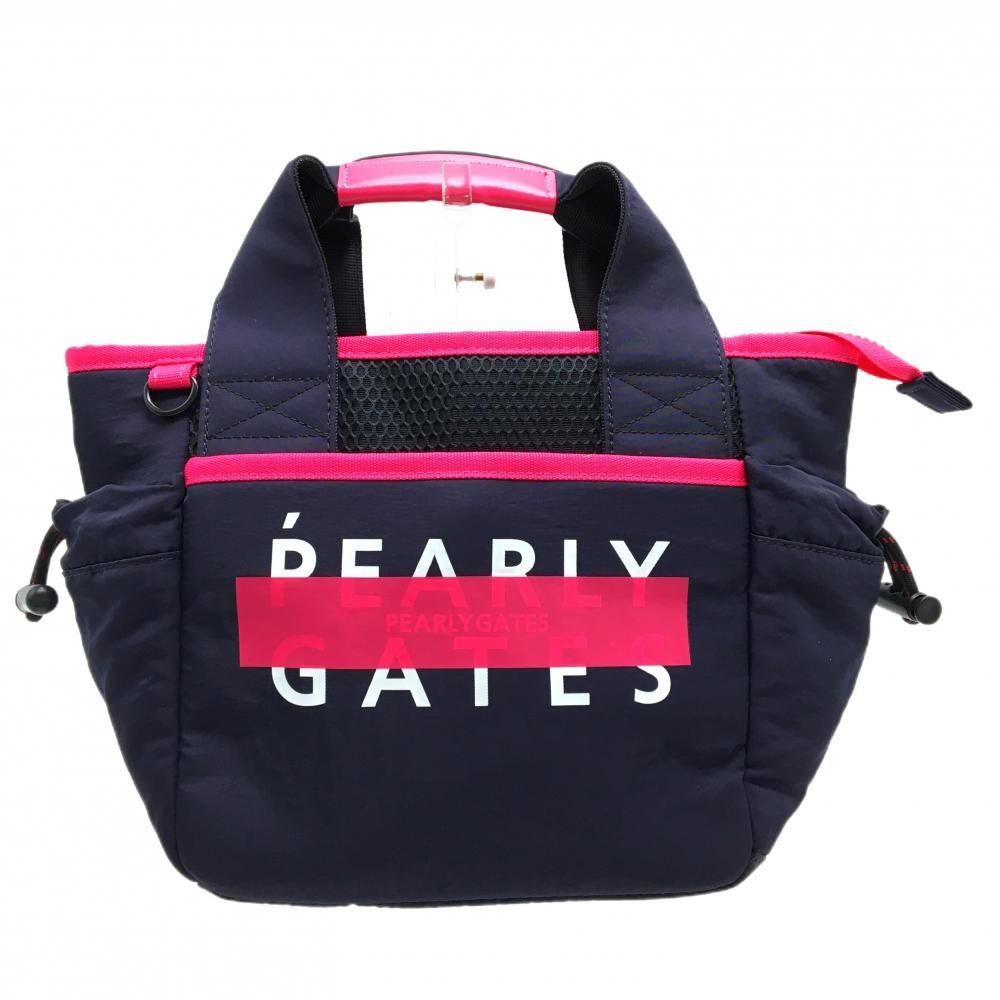 パーリーゲイツスマイルニコちゃん　サイズ00 新品未使用品タグ無し 超美品】パーリーゲイツ カートバッグ ネイビー×ピンク アンチロゴ