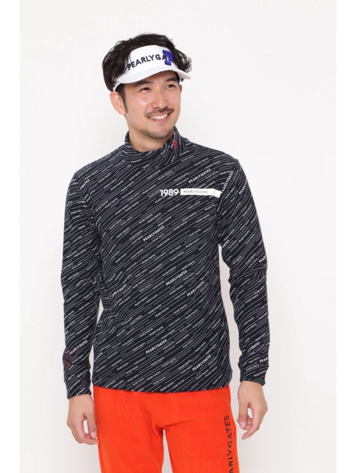 PEARLY GATES コットンアクリルストレッチガーゼ裏毛裏起毛 長袖