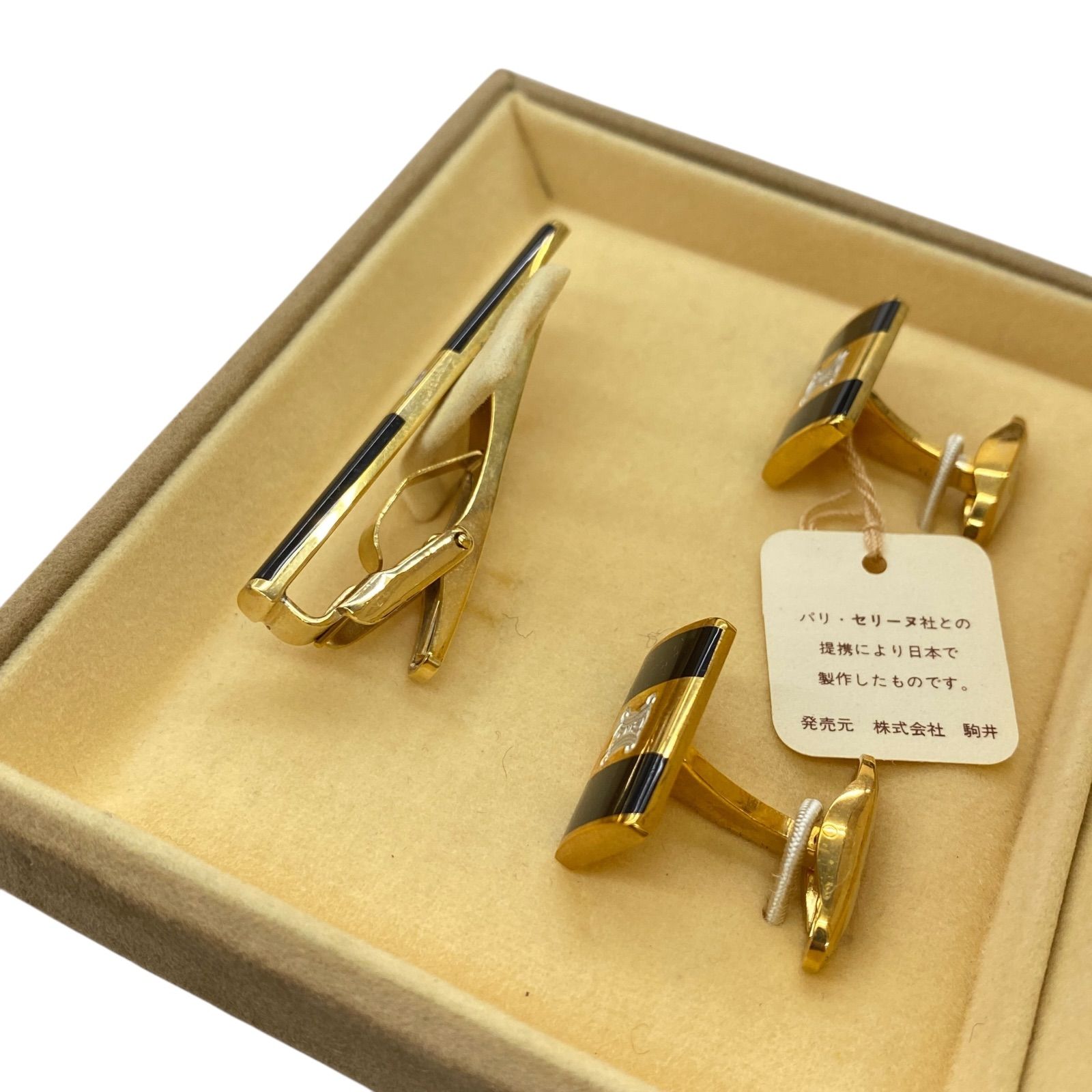 ☆EM1262 CELINE セリーヌ ネクタイピン タイピン セット 箱付き