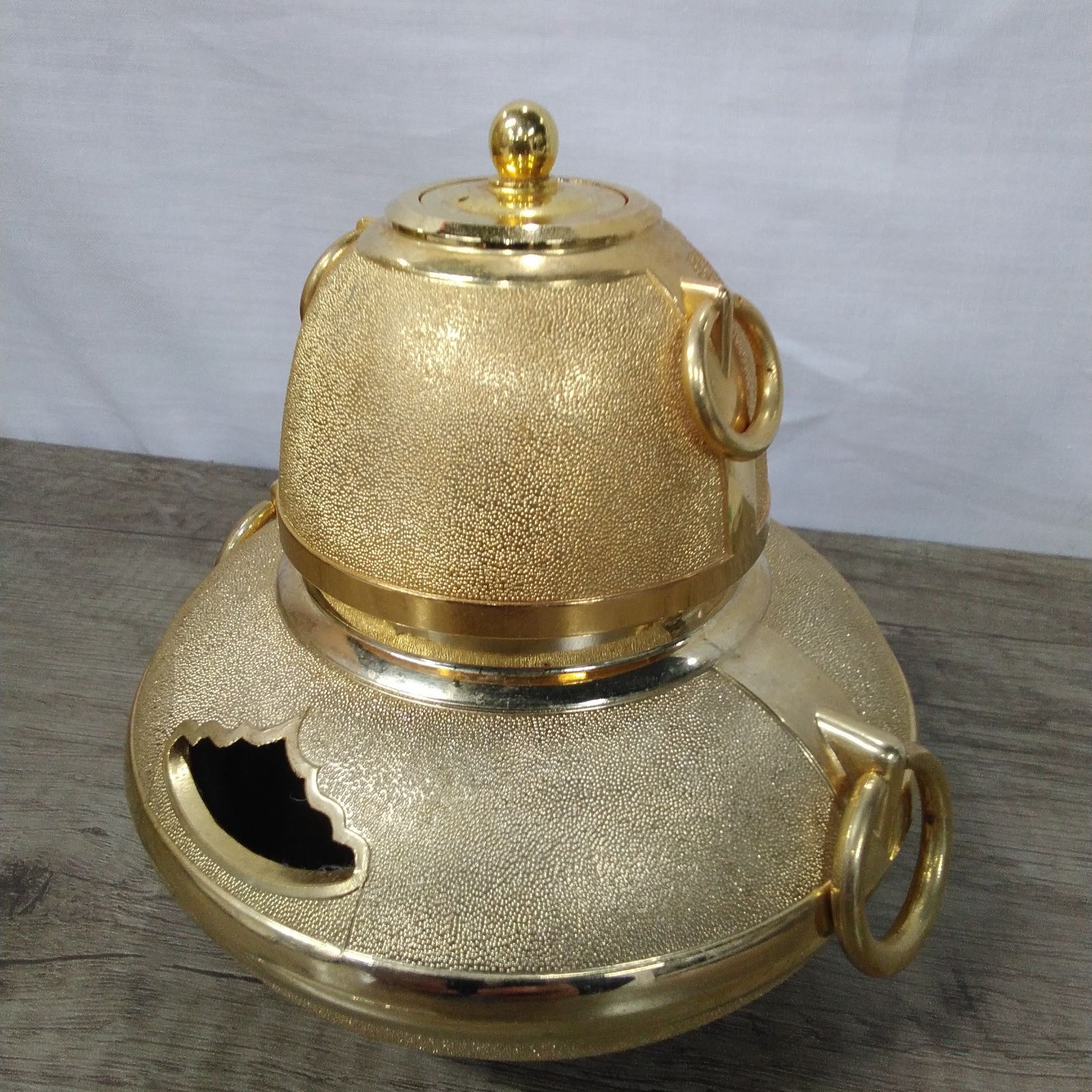 金の茶釜 香炉 一部金メッキ 24KGP 茶道具 正月 初釜 吉祥開運 縁起物