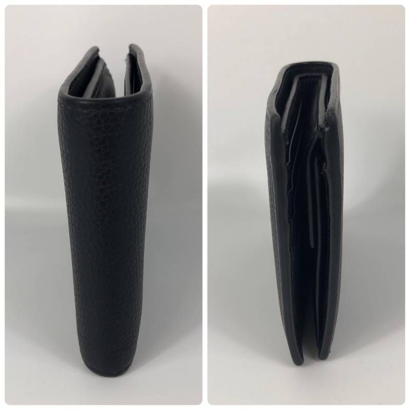 極美品 ディオール CD Icon バーティカル 二つ折り財布 ブラック