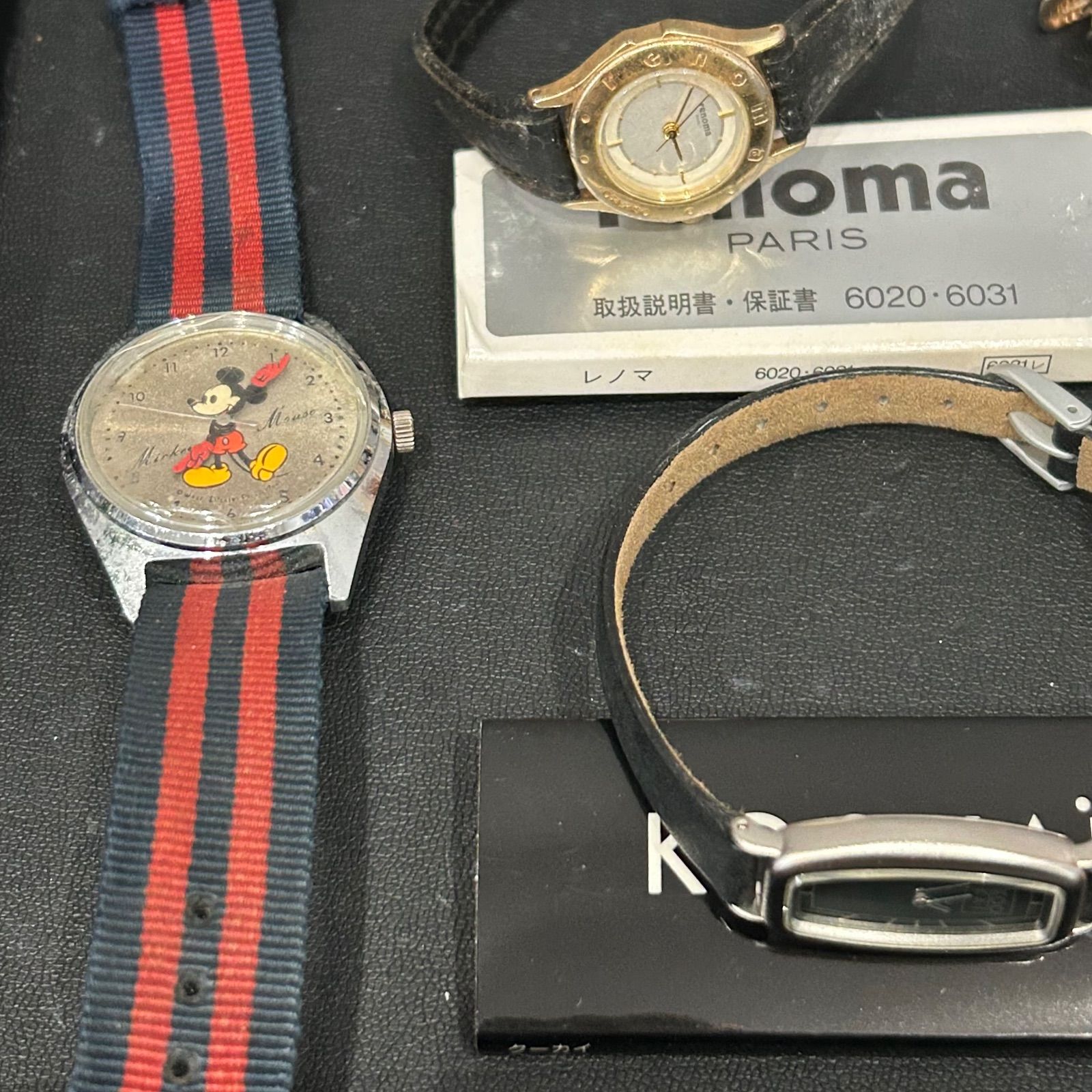 ⑤遺品整理 メッキアクセサリー 時計 アクセサリーおまとめ ネックレス