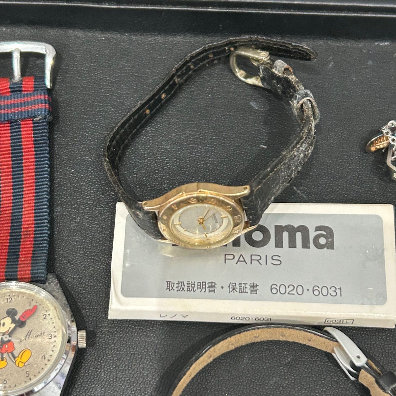 ⑤遺品整理 メッキアクセサリー 時計 アクセサリーおまとめ ネックレス