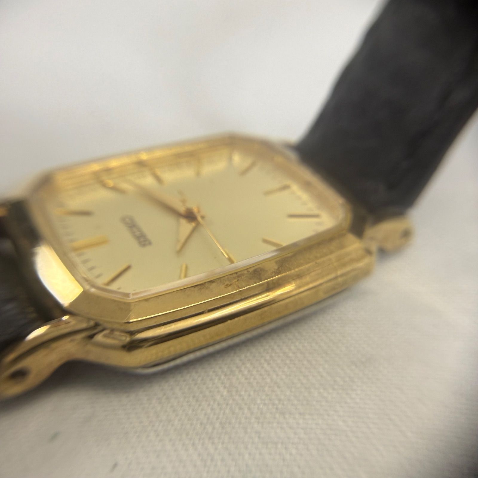 稼動品】SEIKO セイコー クォーツ 腕時計 4J41-0AL0 スクエア 3針 