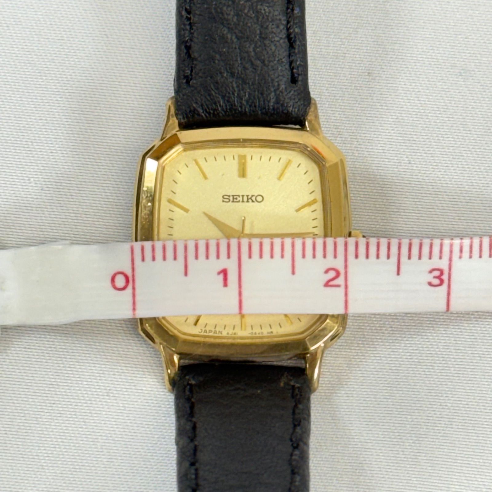 稼動品】SEIKO セイコー クォーツ 腕時計 4J41-0AL0 スクエア 3針 