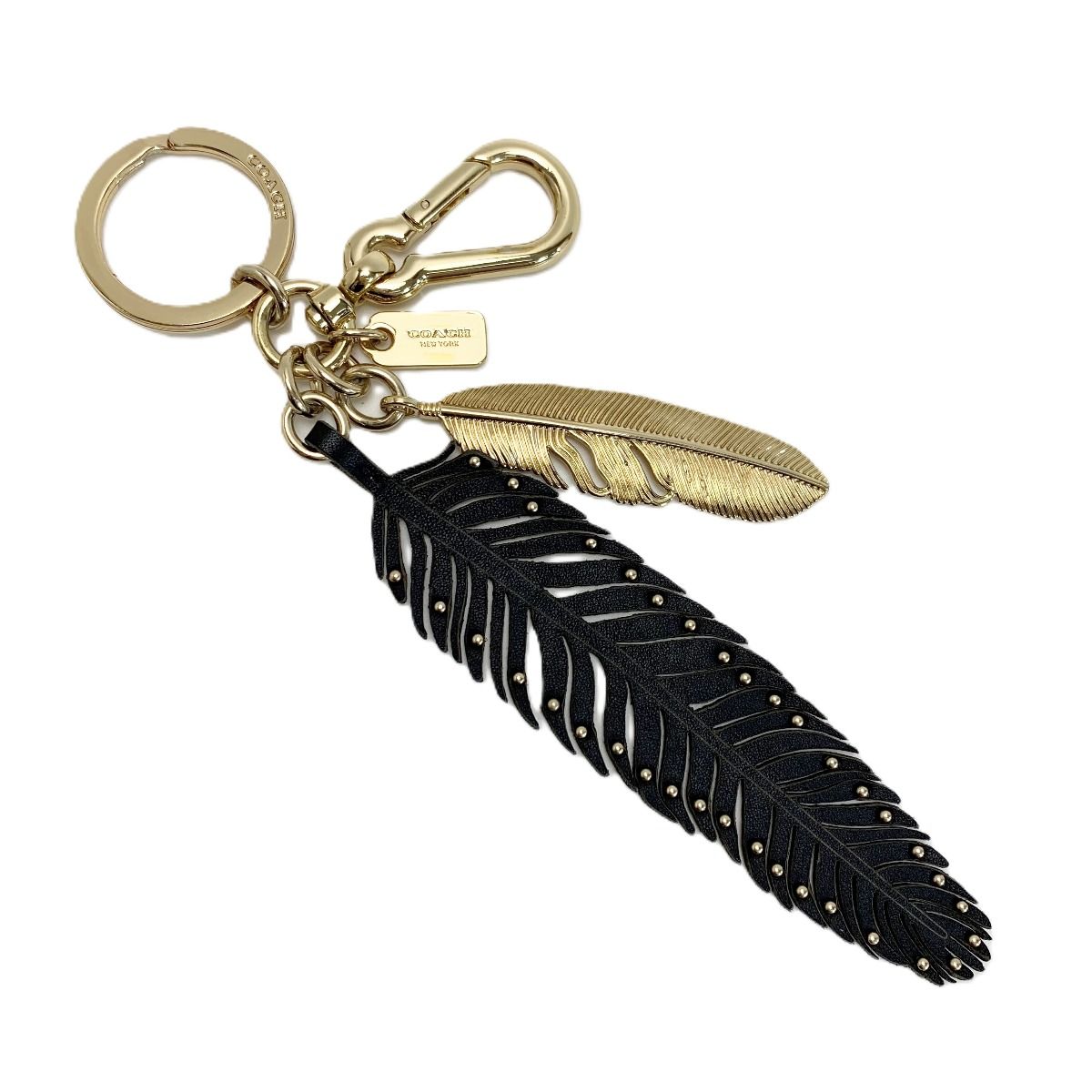 COACH 羽根型キーホルダー COACH コーチ キーホルダー キーリング 羽 ブラック - メルカリ