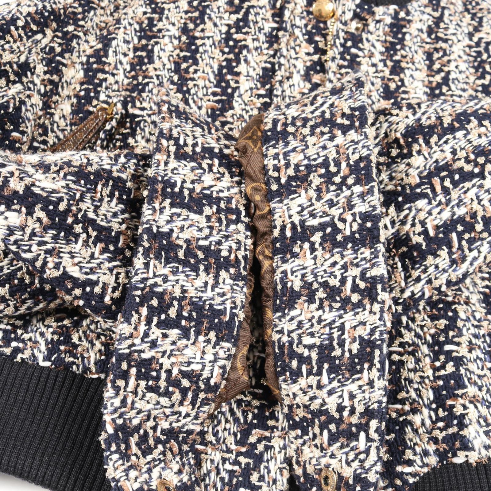 ルイ・ヴィトン LOUIS VUITTON ツイード ウール ジャケット レディース