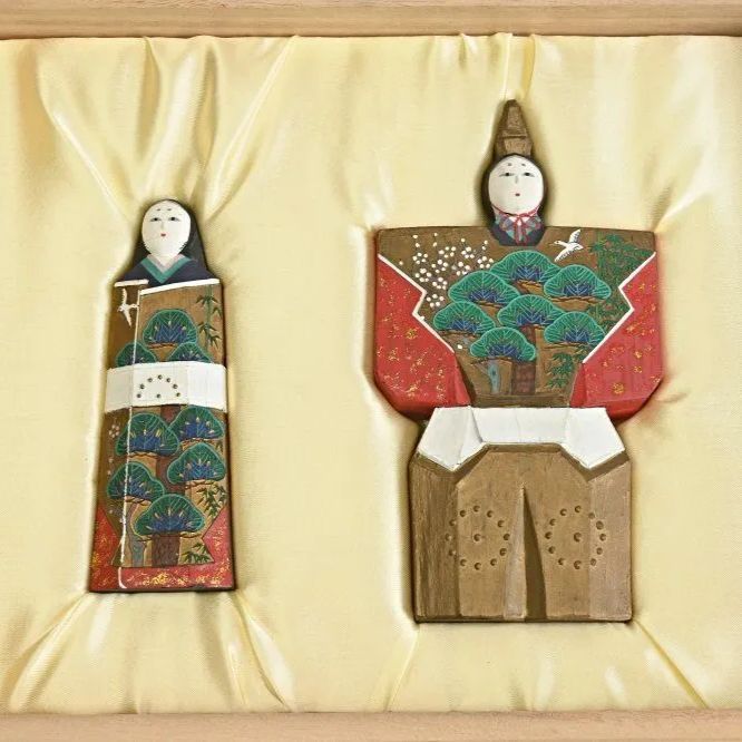 高級墨 呉竹精昇堂 墨匠 港竹仙 彩色 奈良人形墨 立雛 雛人形 書道具