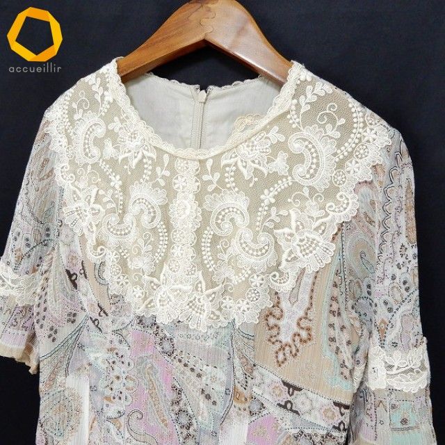 インポート ロッサ(Import Rossa) ワンピース snc インポートロッサ import Rossa ワンピース 42 オレンジ 青 白系