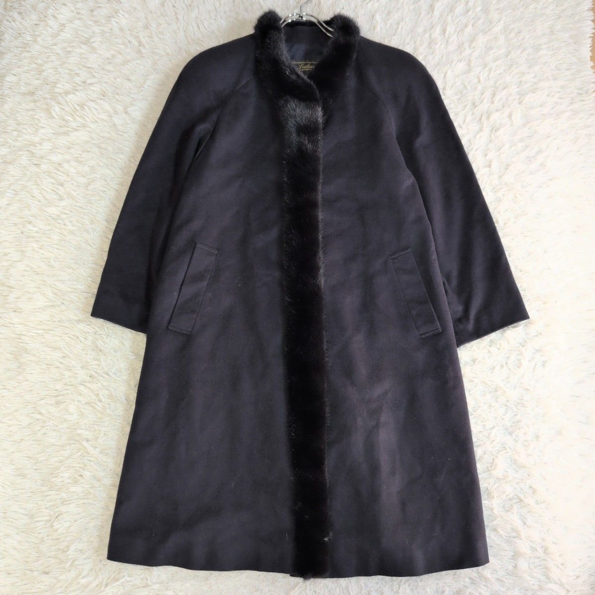 希少✨ LEILIAN レリアン ミンクファー付き カシミヤ100%ロングコート