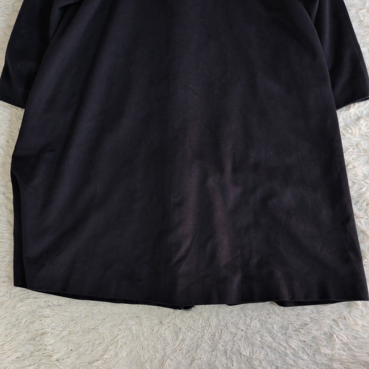 【美品】Leilian レリアン カシミヤコート ラビットファー付き 9号 希少✨ LEILIAN レリアン ミンクファー付き カシミヤ100%ロングコート