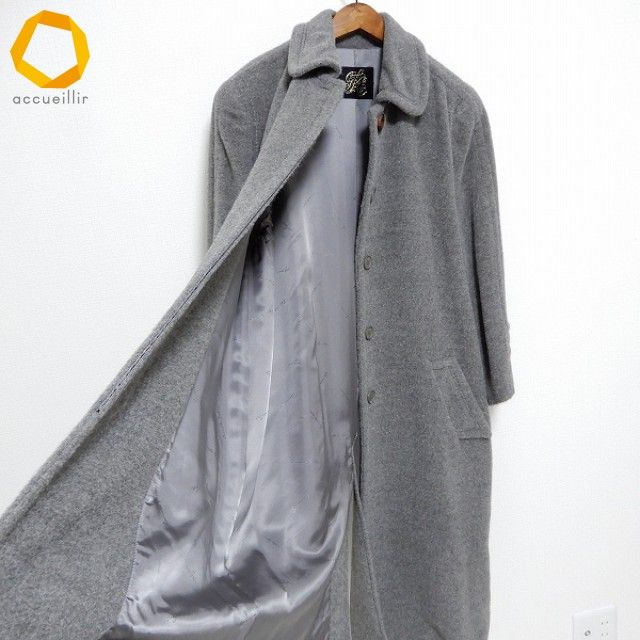 wnc イタリヤ 伊太利屋 ロング コート フリー グレー レディース