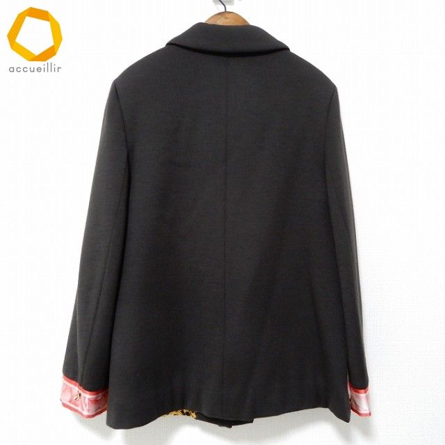 wnc レオナール LEONARD コート 13AR こげ茶 マルチ 花柄 レオパード