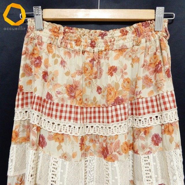 レディース ノンノンドール 花柄グラデーションスカート