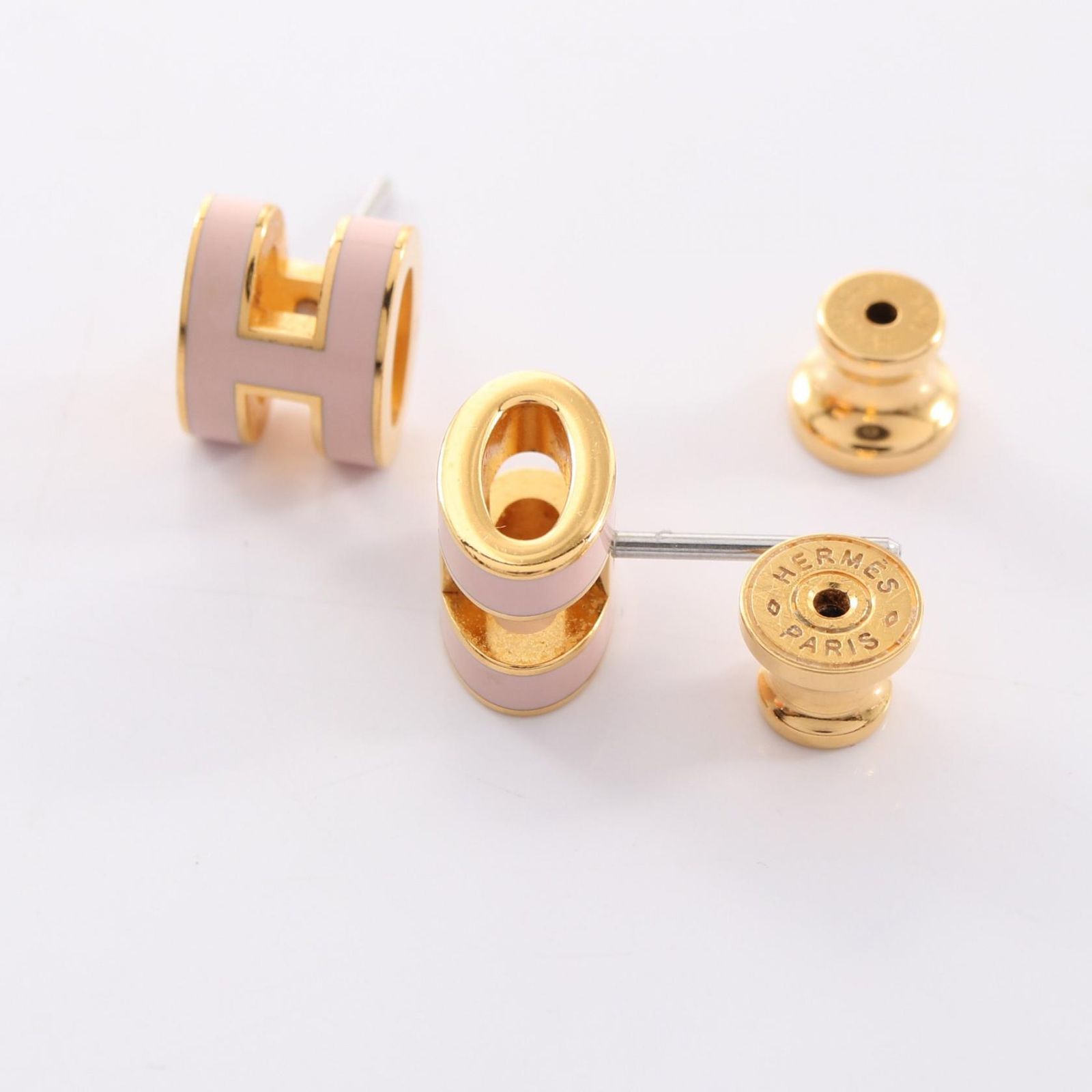 エルメス HERMES ピアス MINI POP H ミニポップアッシュ GP（ゴールド