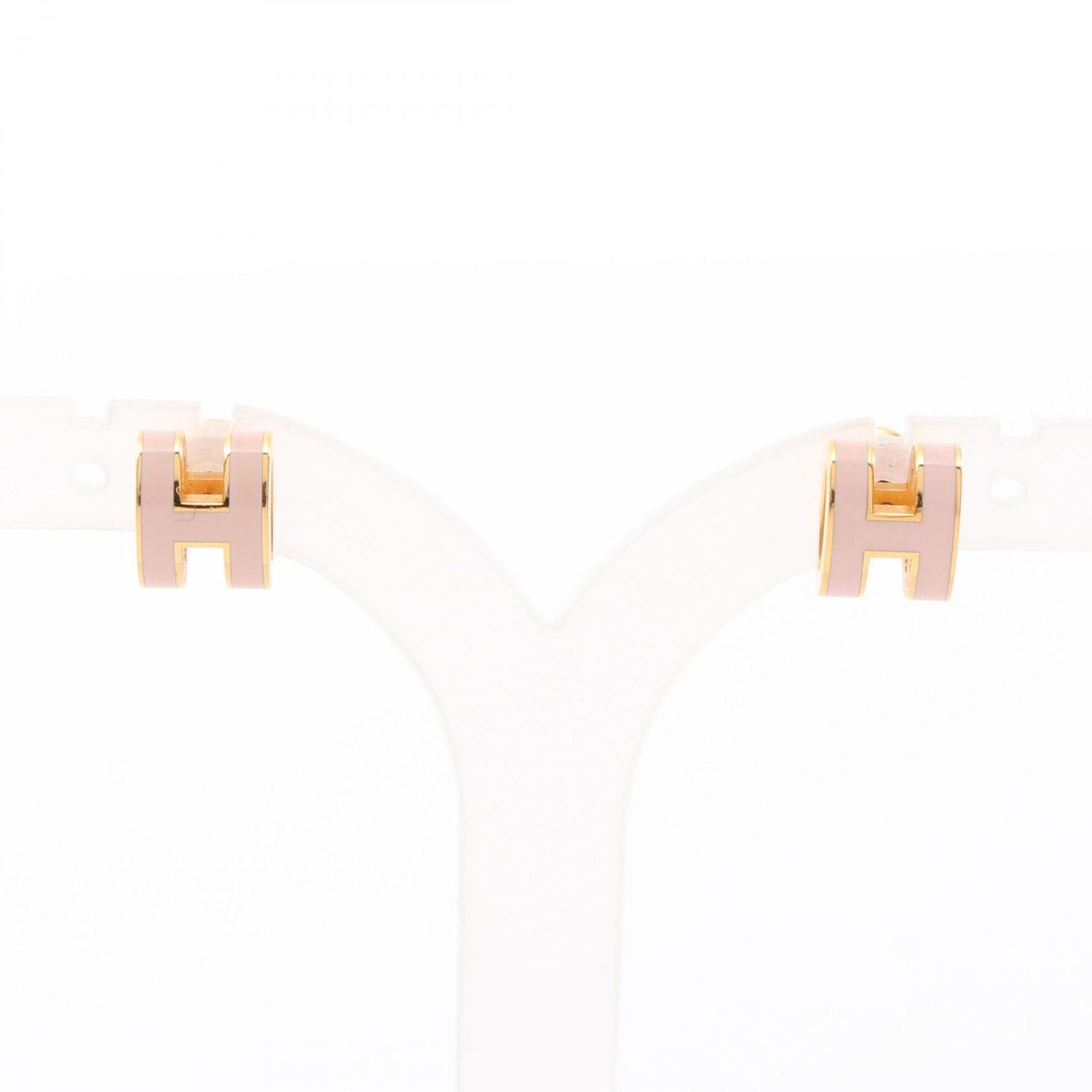 エルメス ピアス ポップアッシュ ミニ GPメッキ ゴールド ホワイトレディース エルメス HERMES ピアス MINI POP H ミニポップアッシュ GP（ゴールド