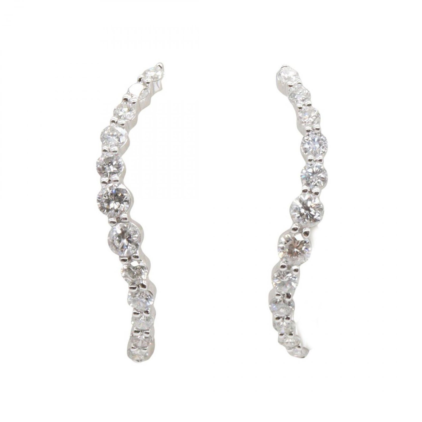 ジュエリー JEWELRY ピアス ダイヤモンド ﾀﾞｲﾔ 3 2 g K 18 WG ホワイトゴールド レディース A