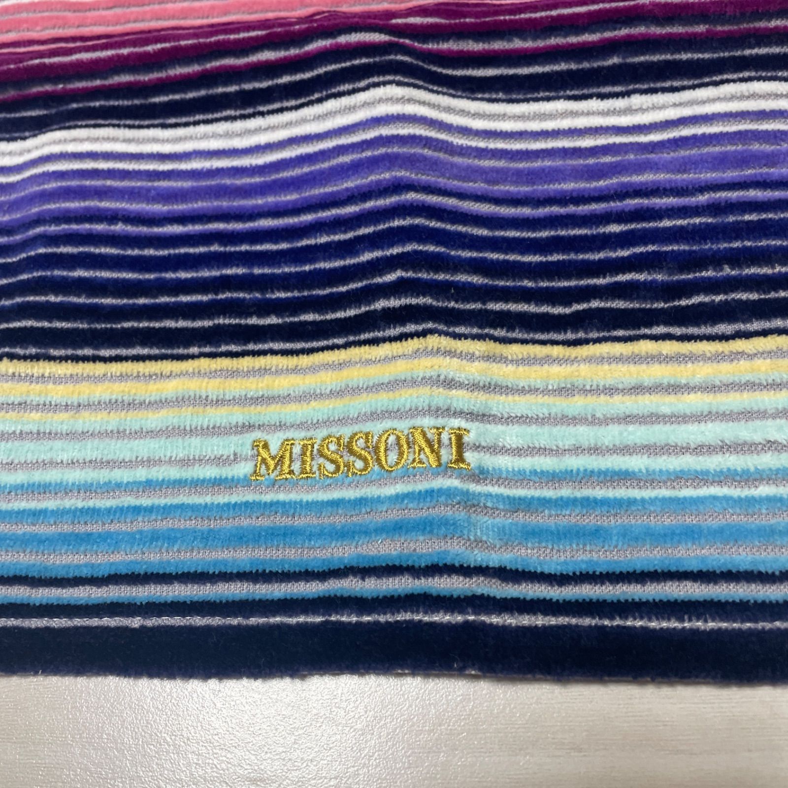 未使用 MISSONI ミッソーニ ストライプ ウォッシュタオル マッシモ 綿