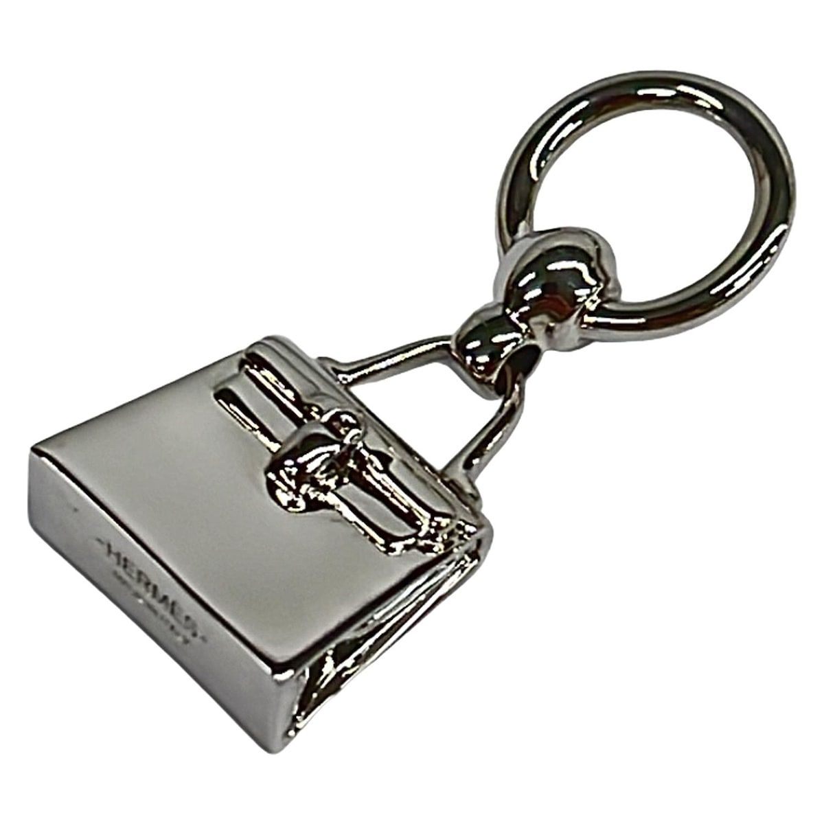 HERMES(エルメス) スカーフリング美品 ミニケリー シルバー ツイリー