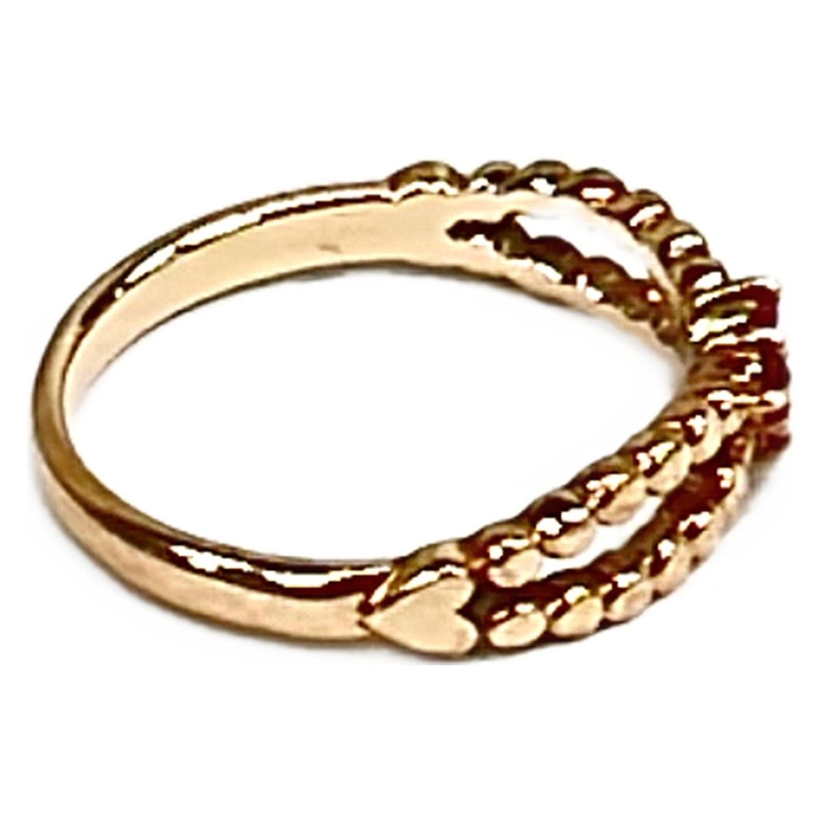 STAR JEWELRY(スタージュエリー) リング美品 K10×レッド ピンキー