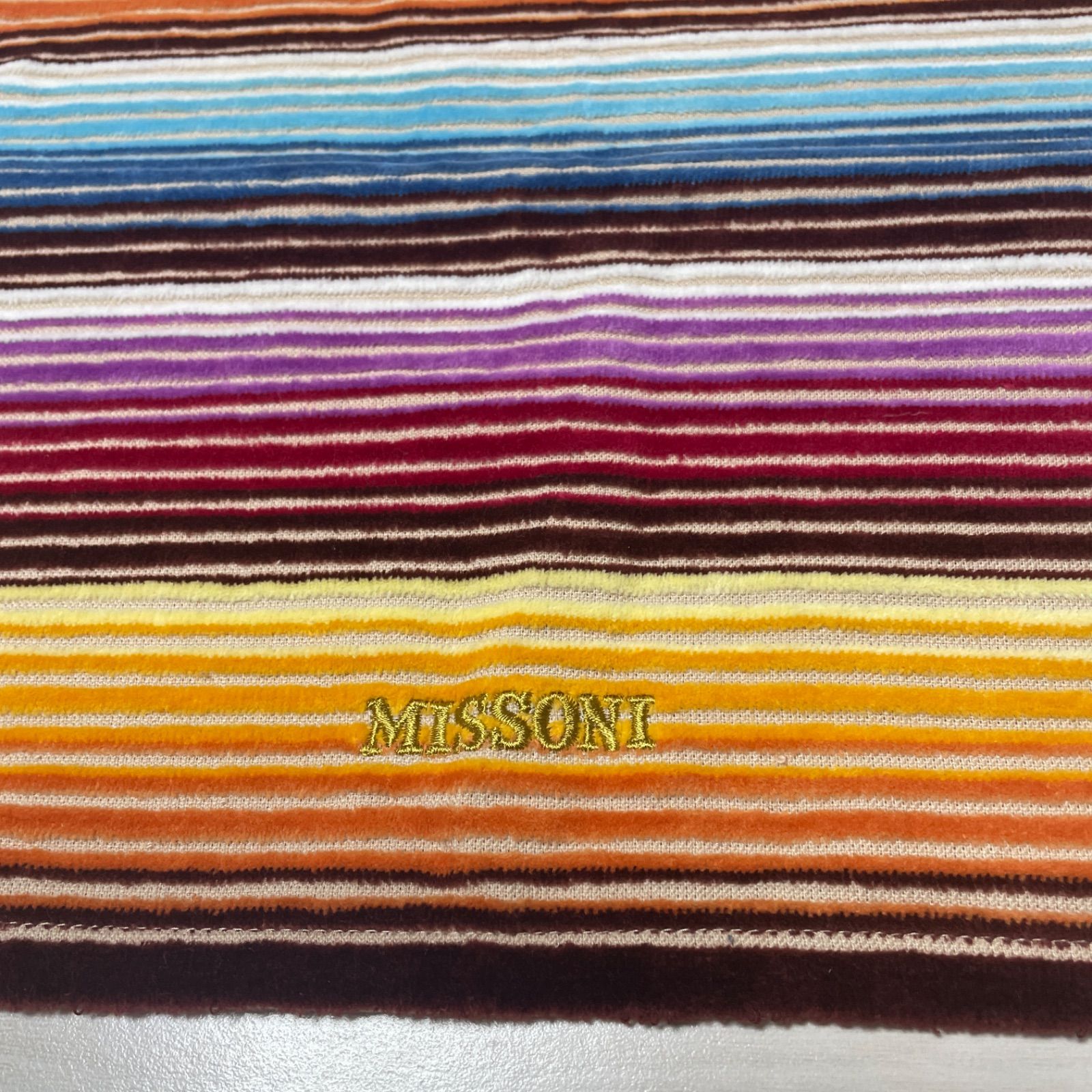 未使用 MISSONI ミッソーニ ストライプ ウォッシュタオル マッシモ 綿